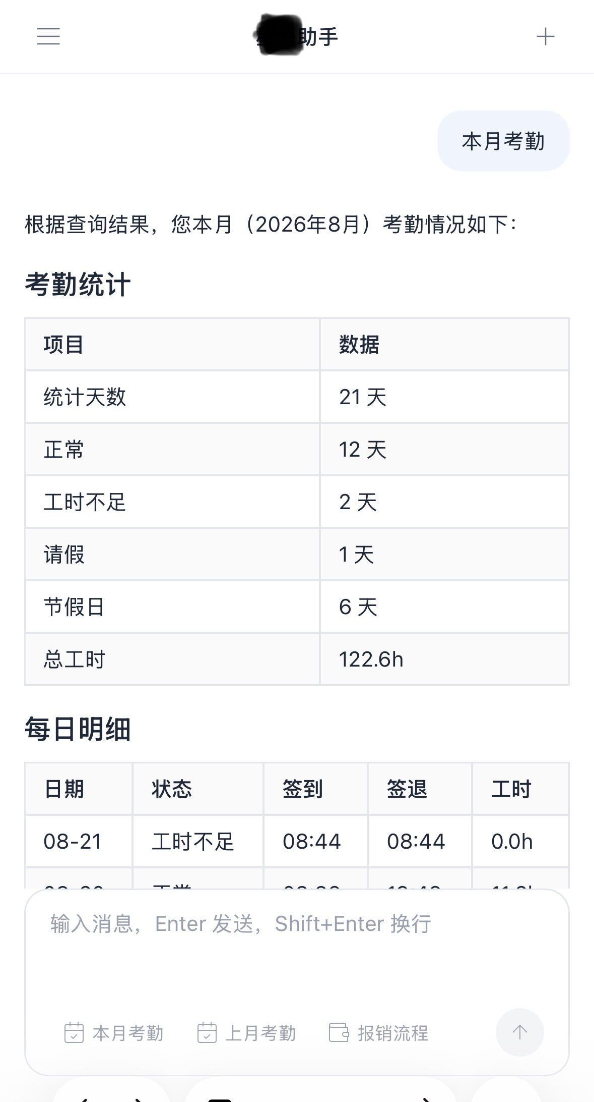AI助手对话示例